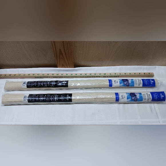 Charles Craft Silver Standard 14Aida 30×36 Oatmeal/ Lot Of 2 - Picture 4 of 6